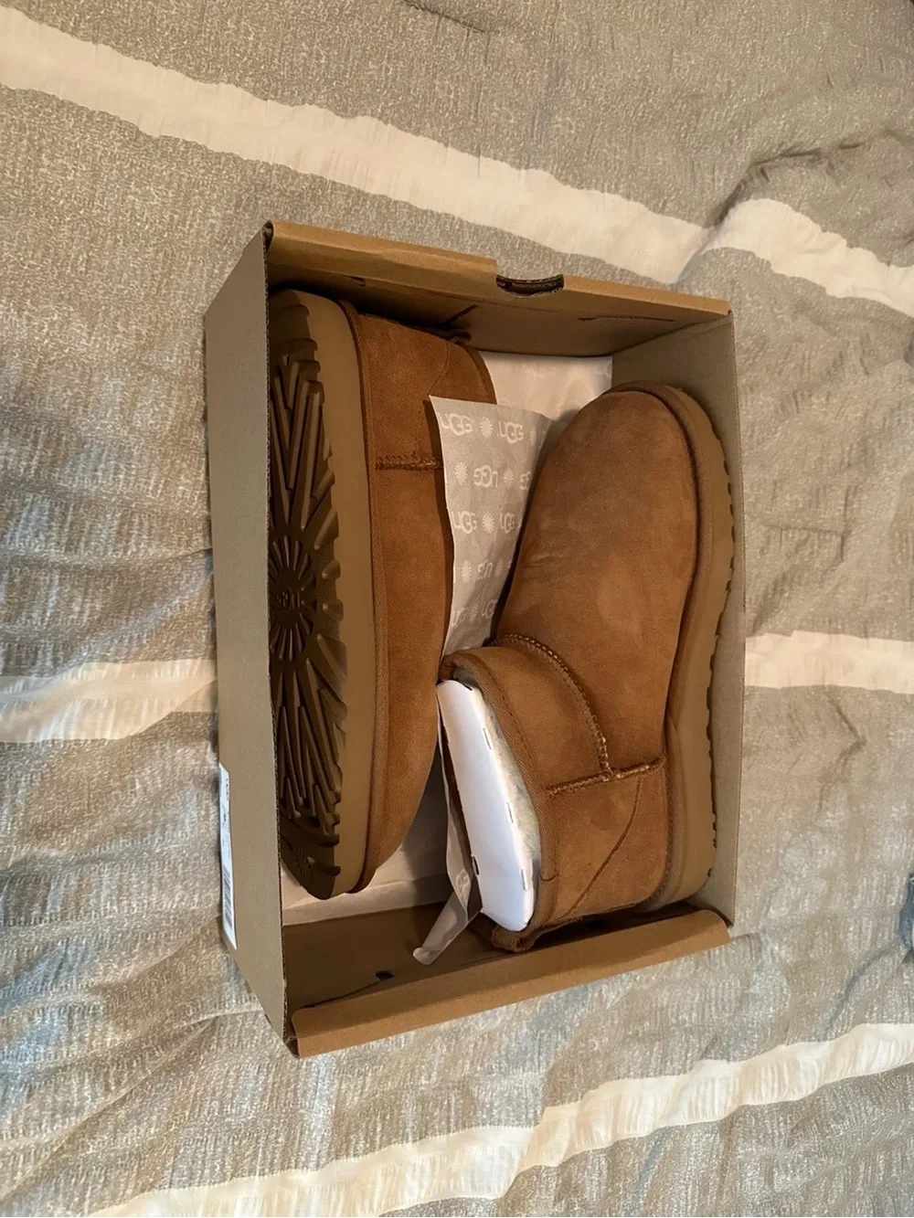 UGG Chestnut Suede Ankle Booties
